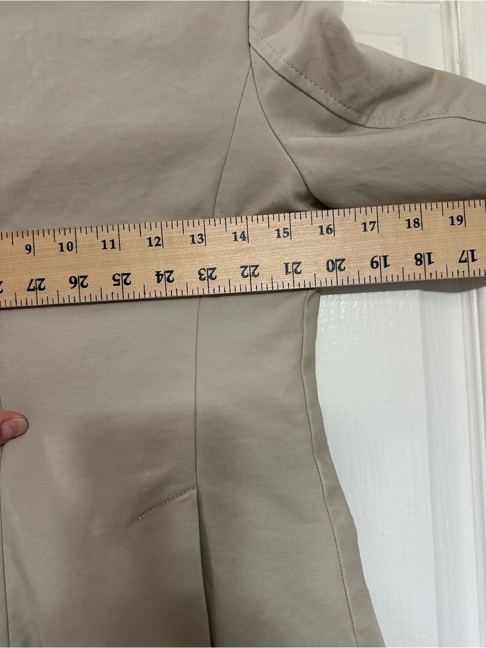 Banana Republic Khaki Blazer Petite 2 One Button Peak Lapel Office Work Career - Picture 12 of 12